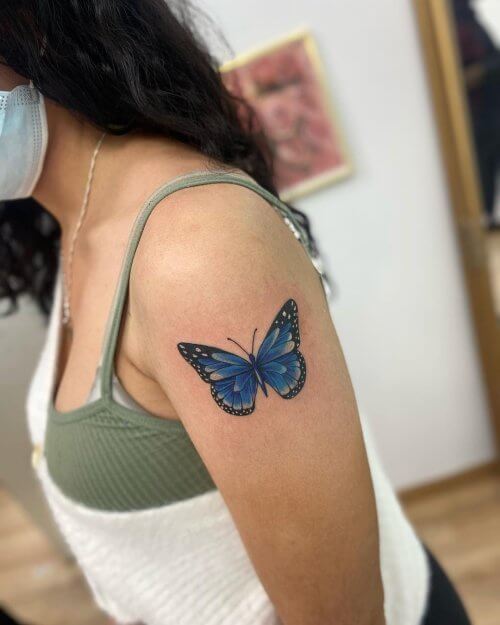 Best Blue Butterfly Tattoos Designs Meaning Ideas