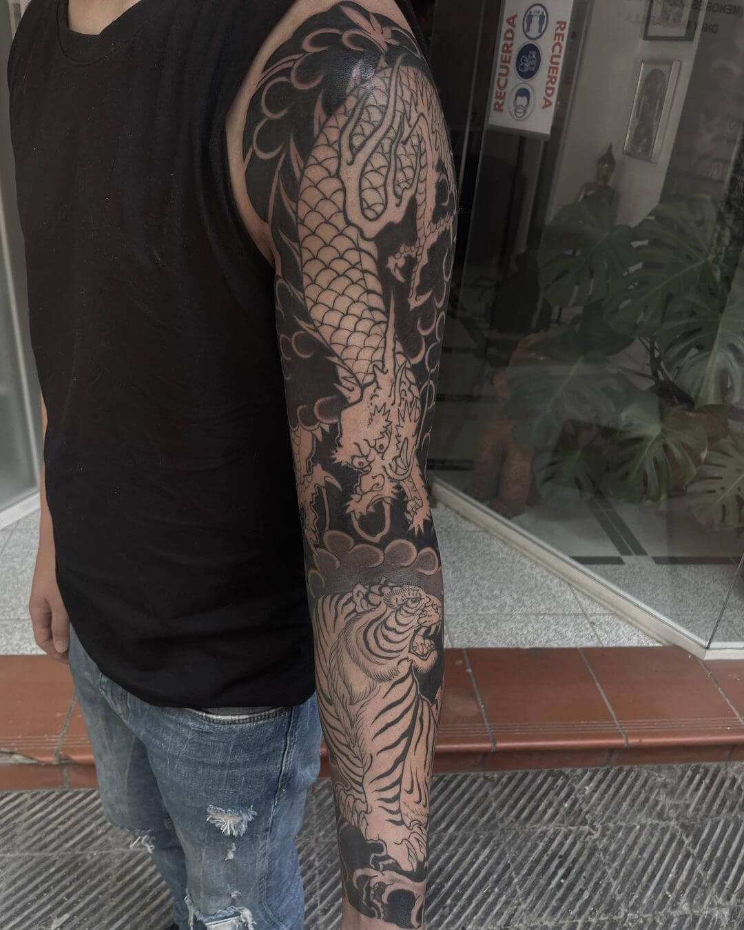 What are some popular Japanese leg sleeve tattoo designs? …