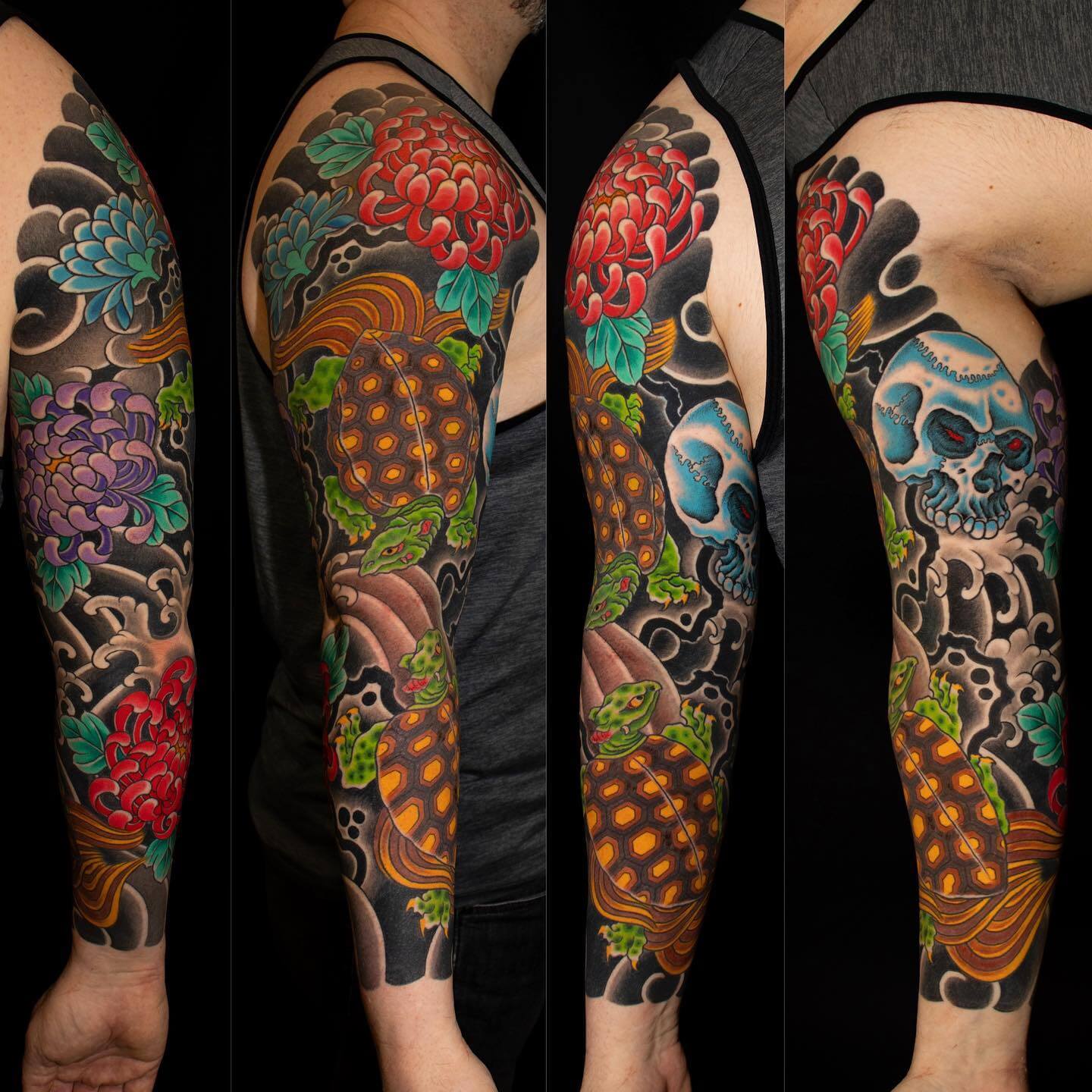 Japanese style tattoo sleeve ideas for men