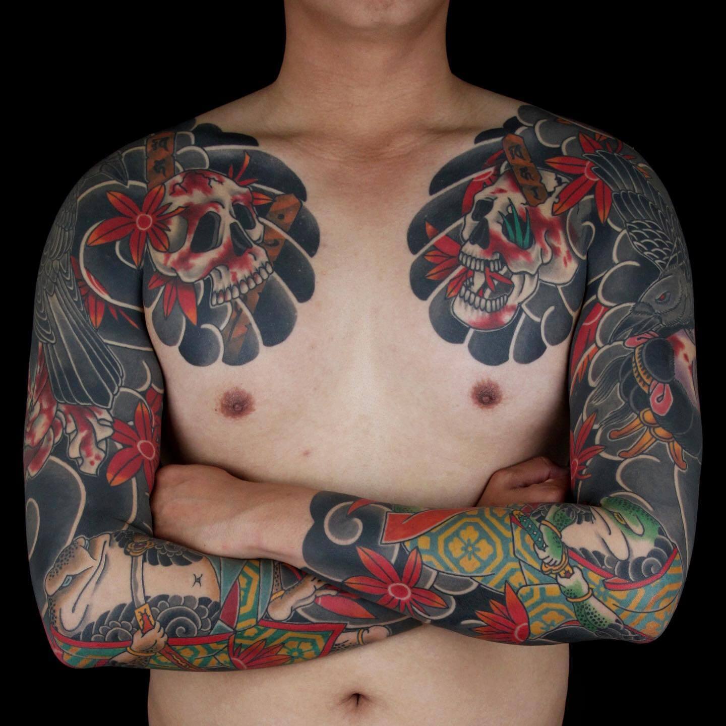Japanese style tattoo sleeve ideas
