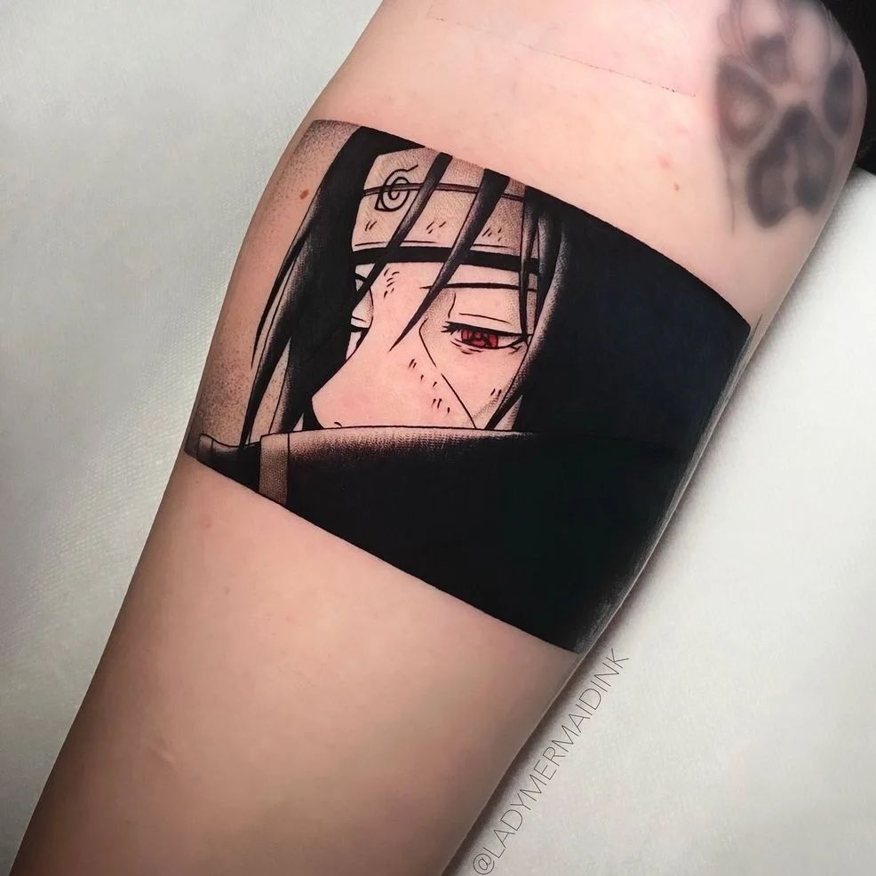 Naruto tattoo blackwork