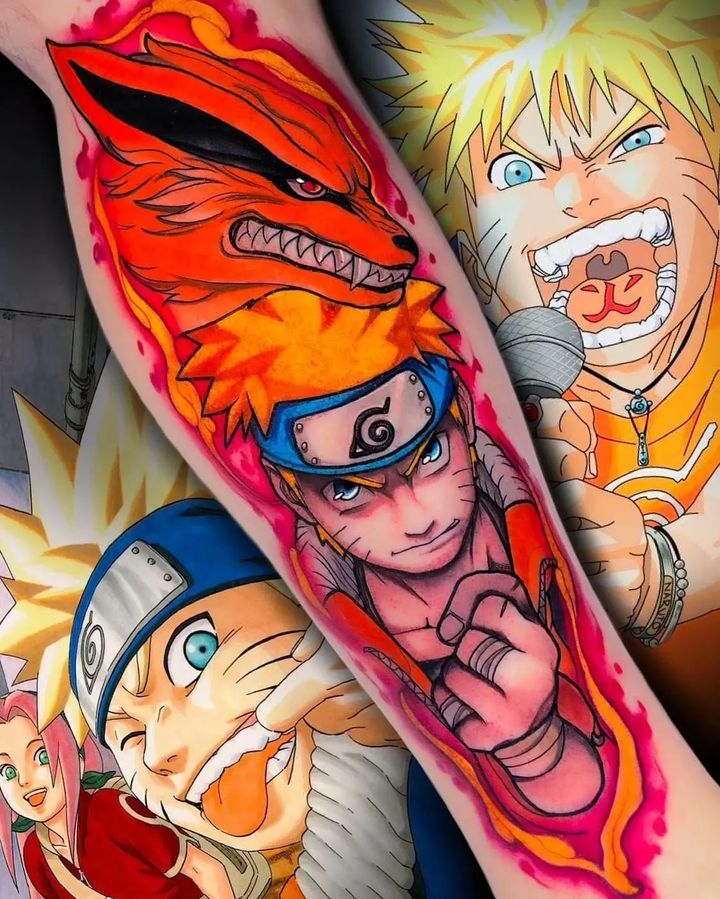 Naruto tattoo neo traditional ideas