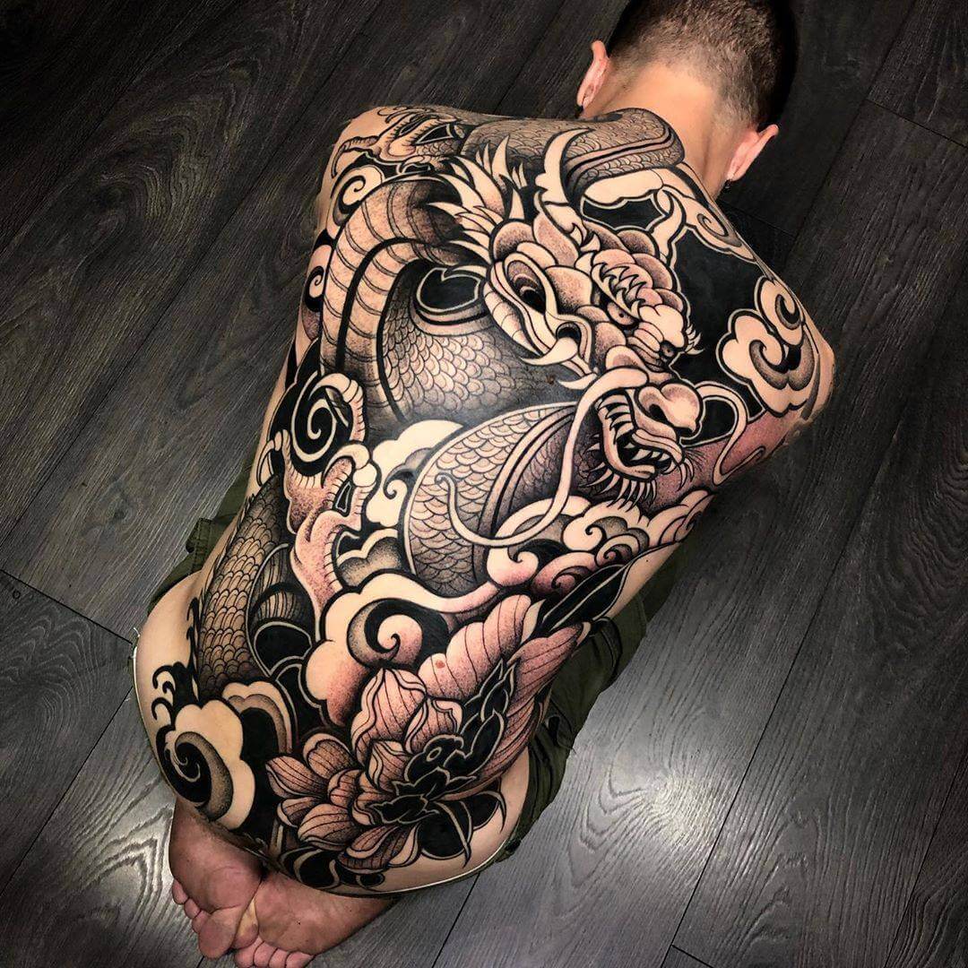 Oriental Tattoo dragon back