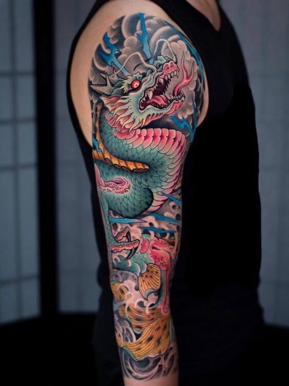 Oriental Tattoo dragon sleeve