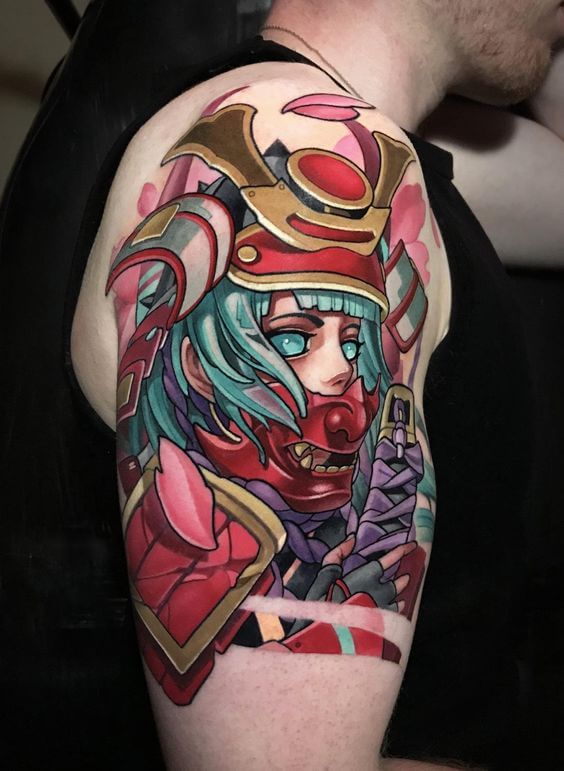 anime girl tattoo ideas