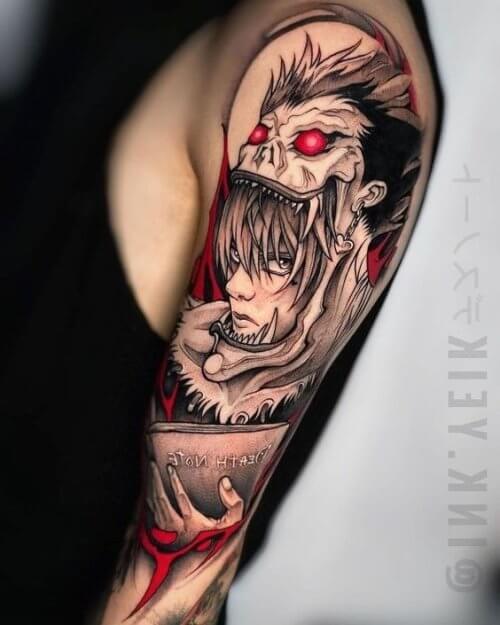 TOP Anime Tattoo Ideas A Guide For Anime Fans In 2023 Anime Tattoo Dark Ideas 500x625
