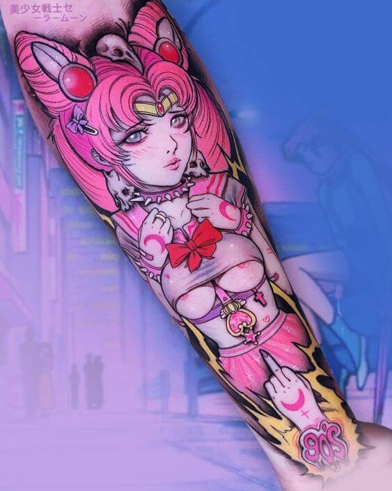 arm anime tattoo ideas
