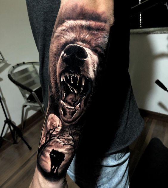 bears tattoos forearm