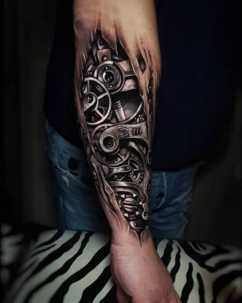 biomechanical tattoo hand