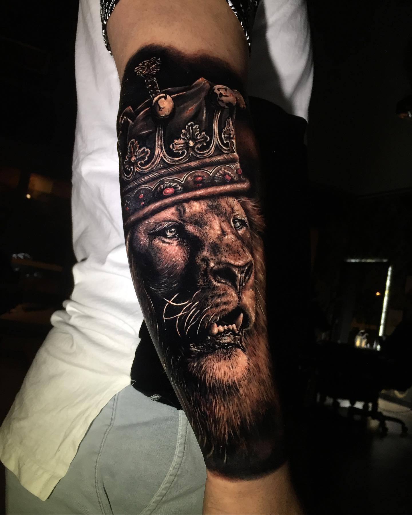 black and grey realism tattoo lion ideas