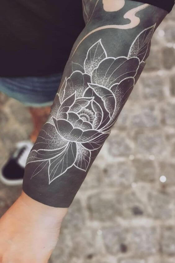blackwork arm tattoo