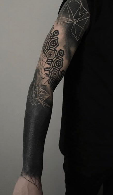 blackwork tattoos sleeve