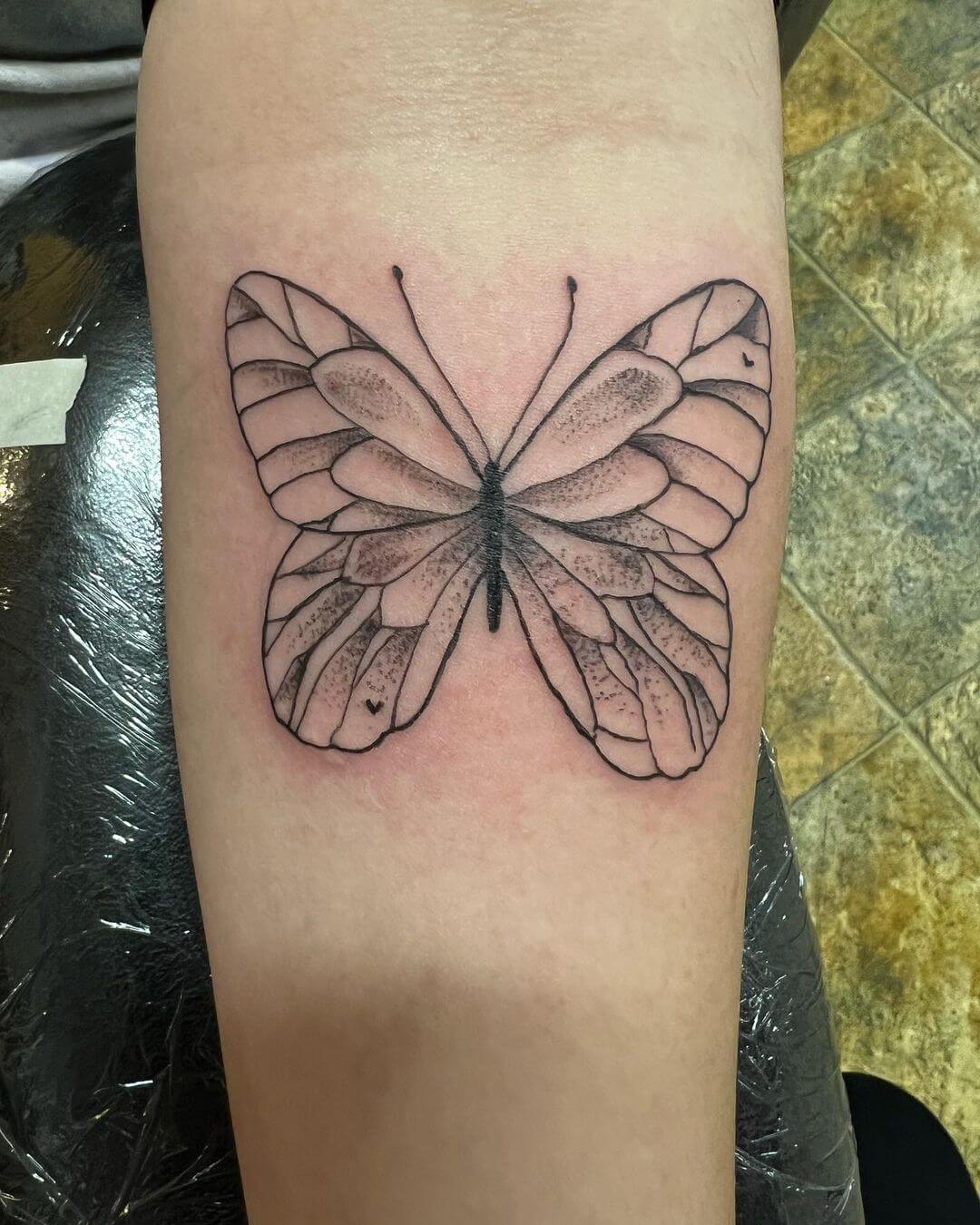 butterfly hand tattoo matching