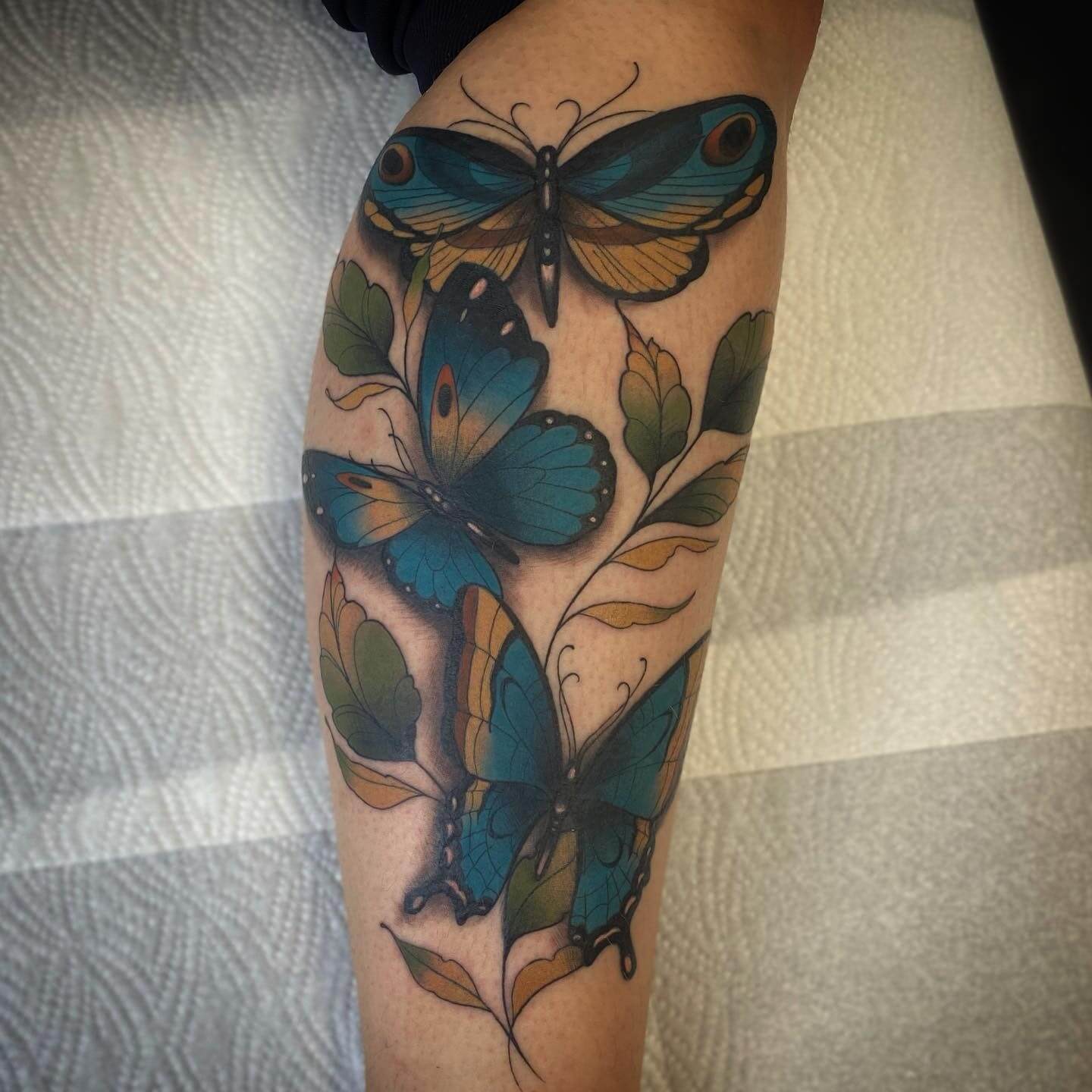 butterfly tattoo blue
