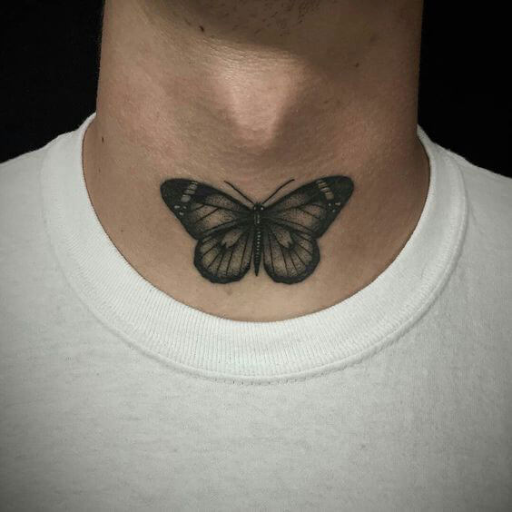 butterfly tattoo designs on neck