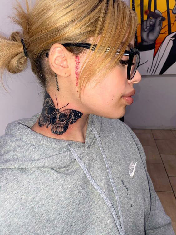 butterfly tattoo on neck meaning