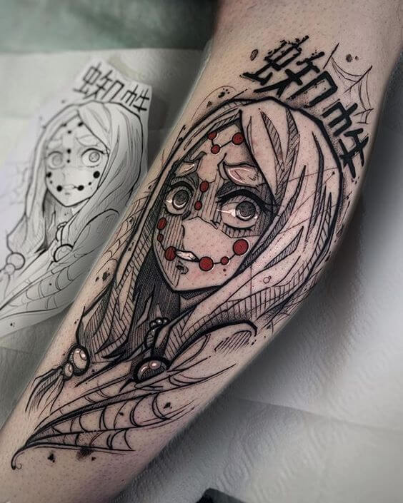 dark anime tattoo ideas