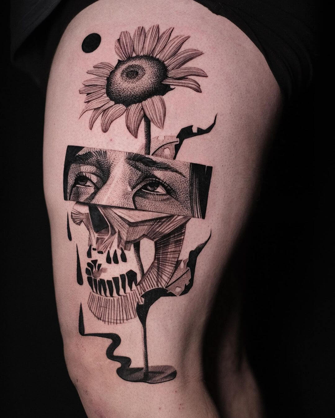 dark surrealism tattoo design