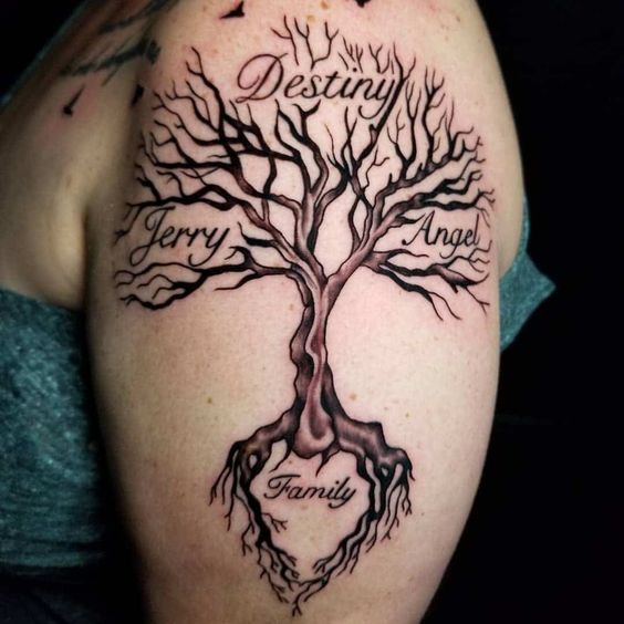 family tree tattoo ideas design