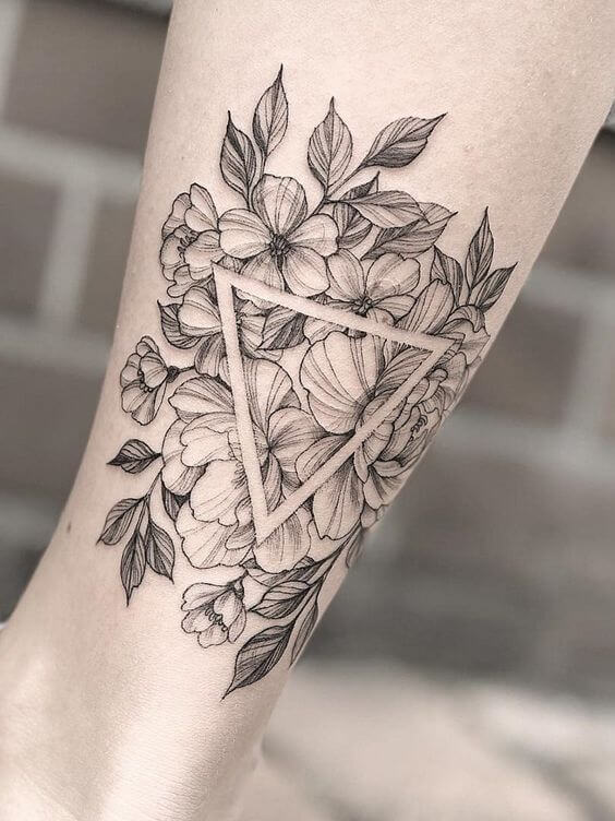 flower tattoo geometric