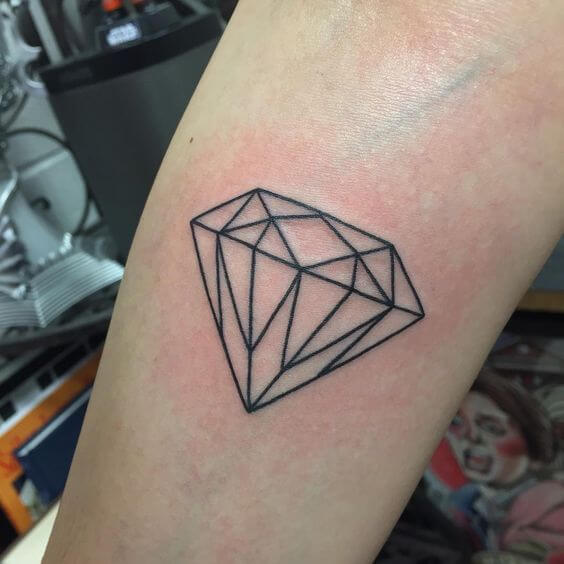 geometric diamond tattoos design