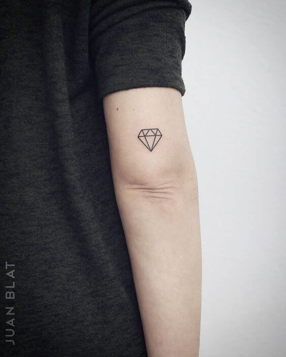 geometric diamond tattoos ideas