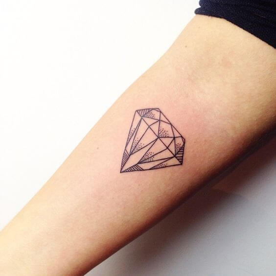 geometric diamond tattoos
