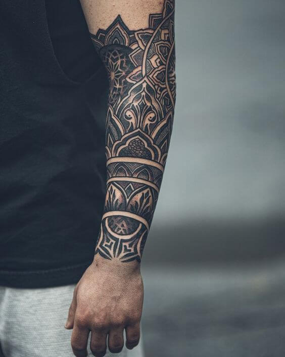 geometric mandala tattoo
