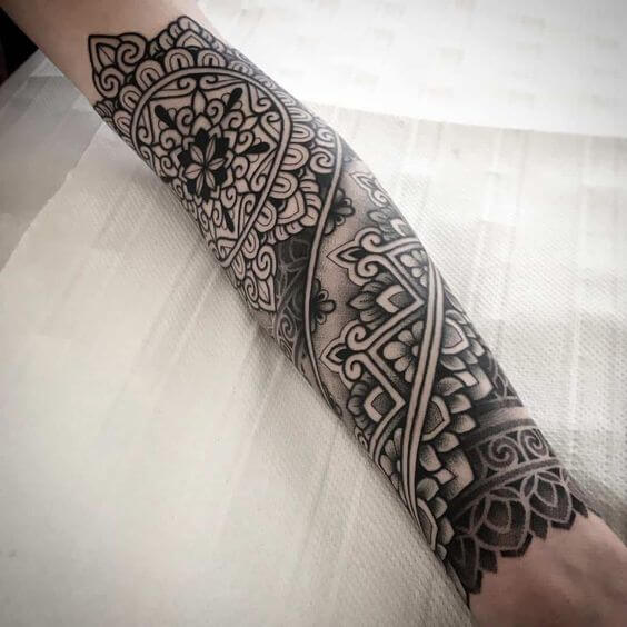 geometric ornamental tattoo