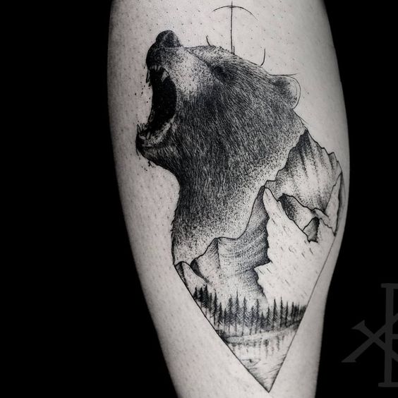 geometric tattoos bear