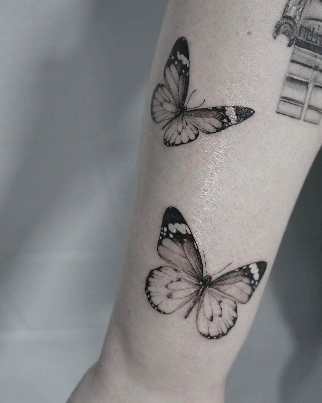 hand tattoo butterfly