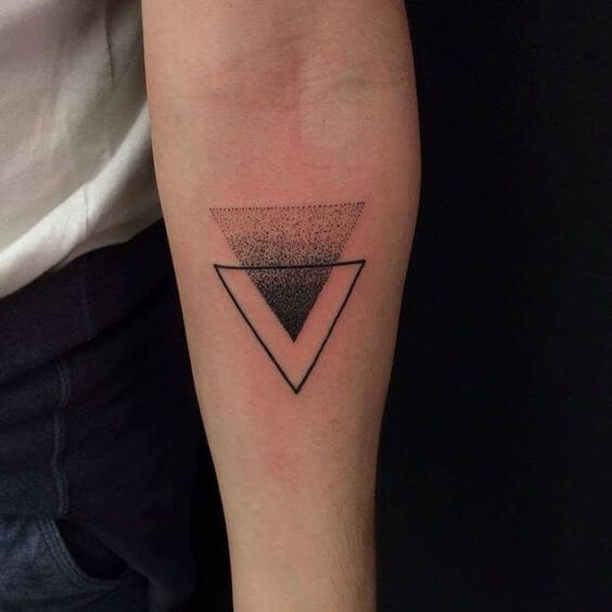 minimalist geometric tattoo sleeve