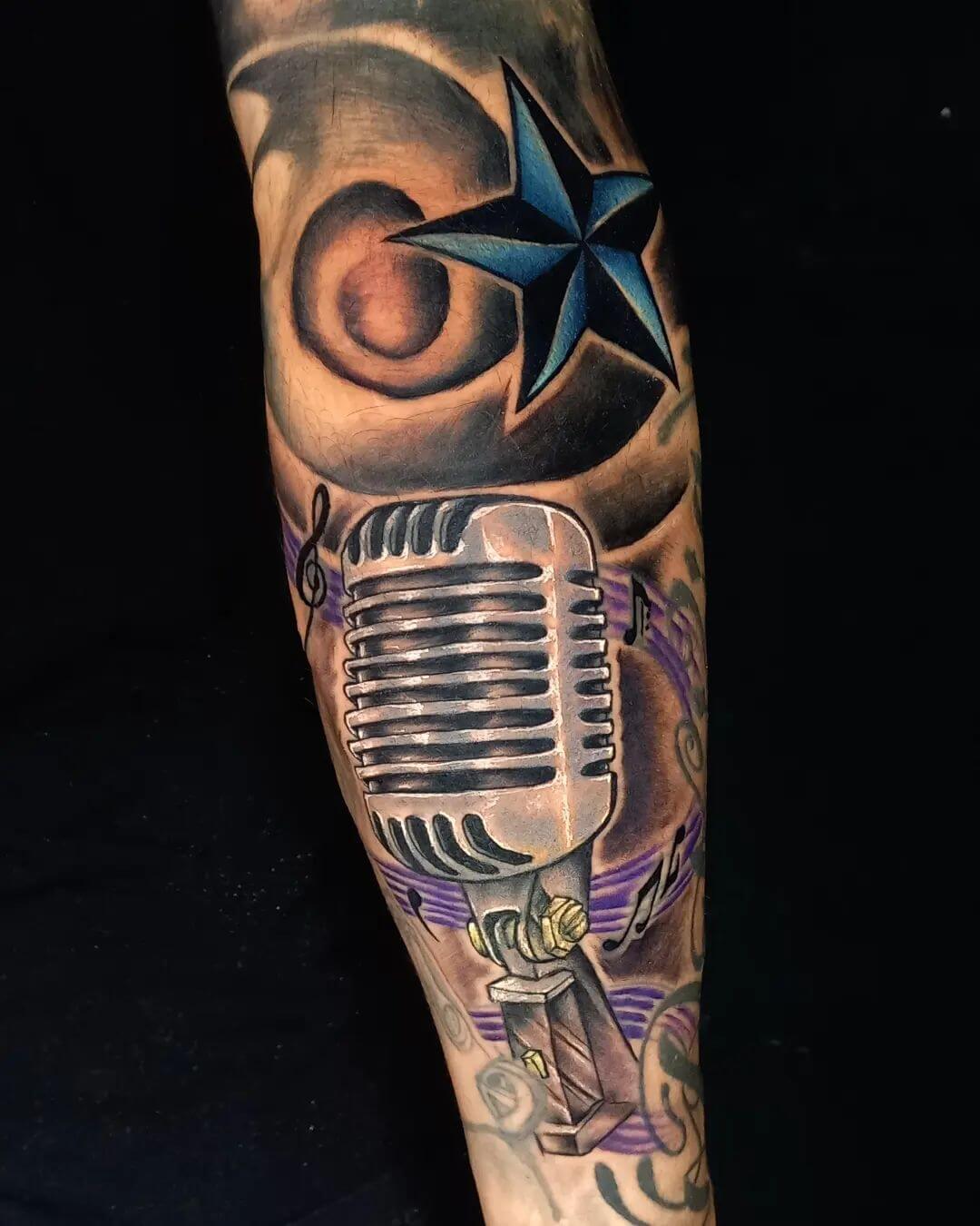 music tattoo half sleeve ideas