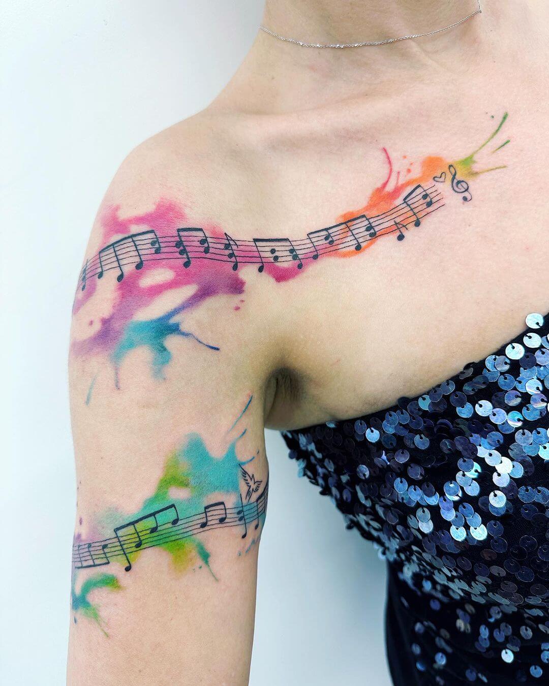 music tattoo ideas for females