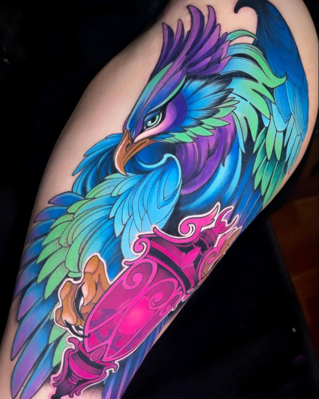 neo traditional bird tattoo ideas.