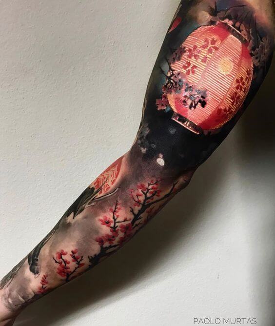 oriental cherry blossom tattoo