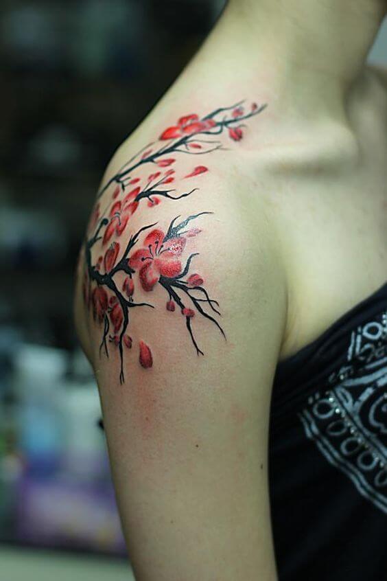 oriental cherry blossom tattoos ideas