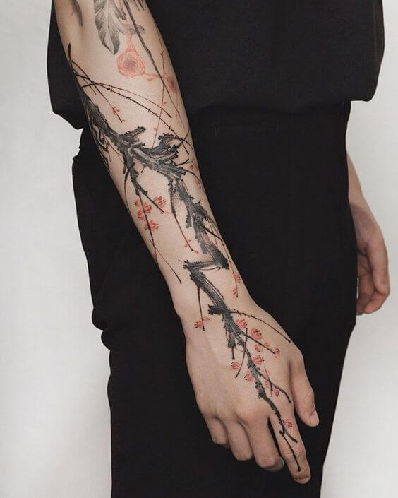 oriental cherry blossom tattoos