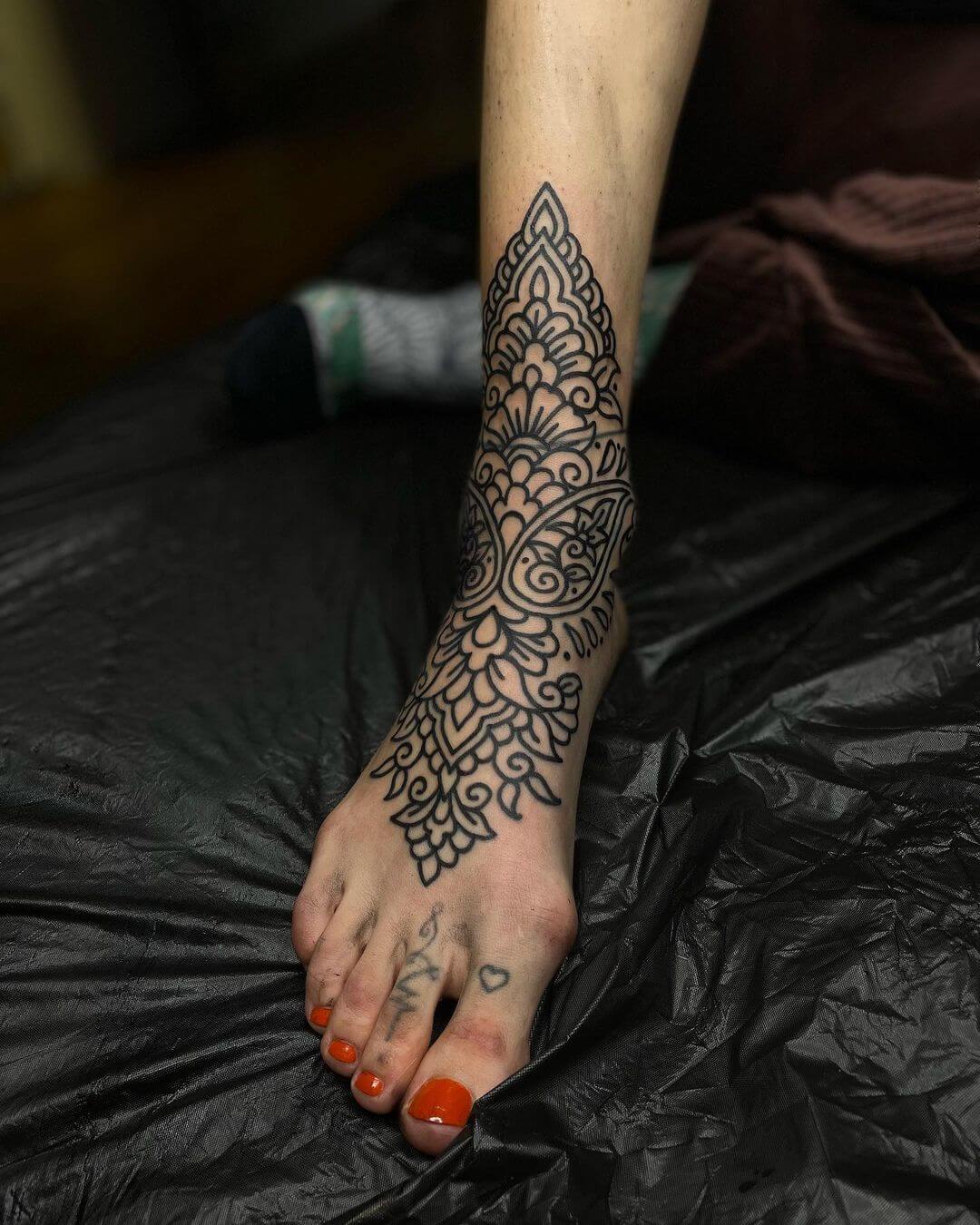 ornamental foot tattoos