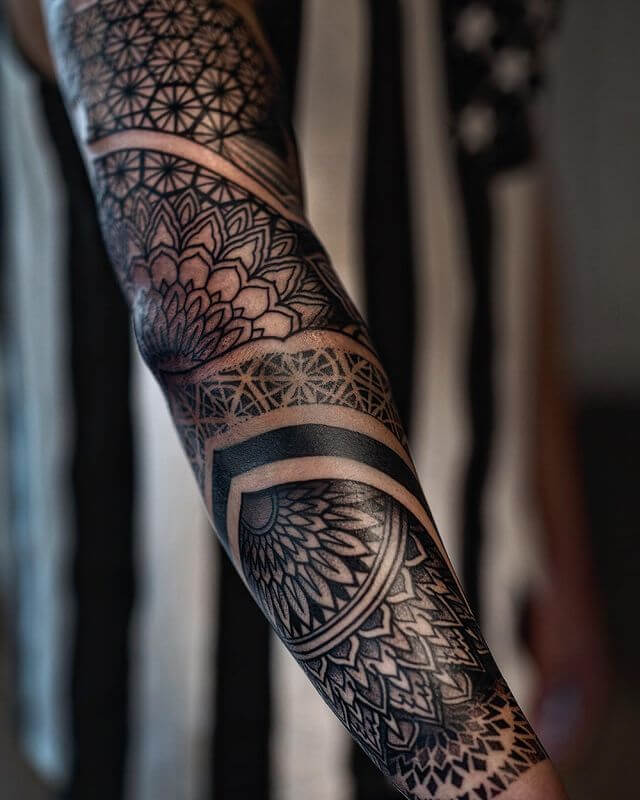 ornamental sleeve tattoo