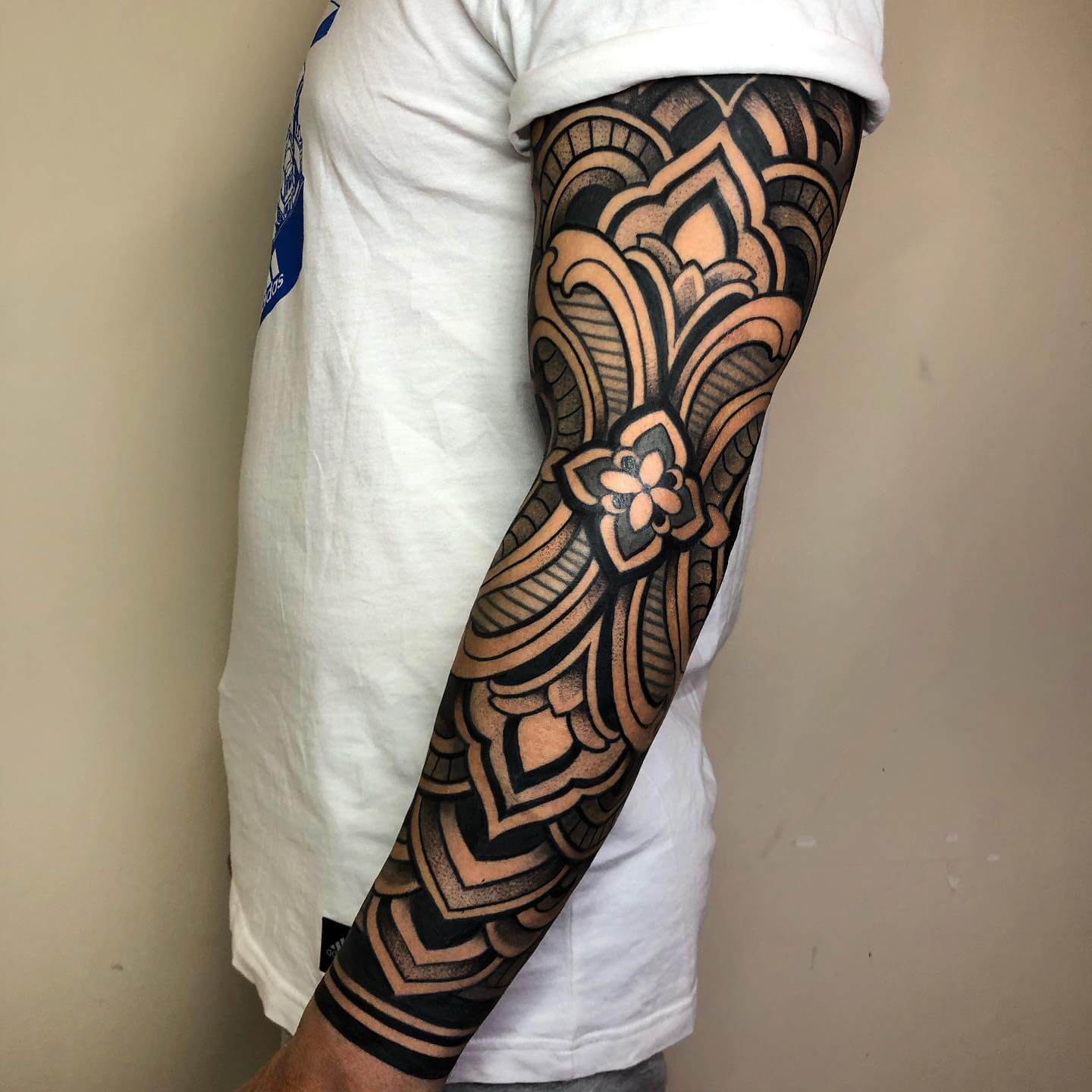 ornamental tattoo sleeve design