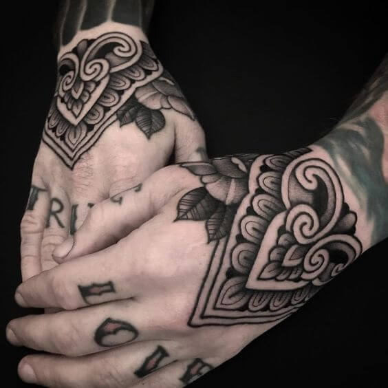 ornamental wrist tattoos