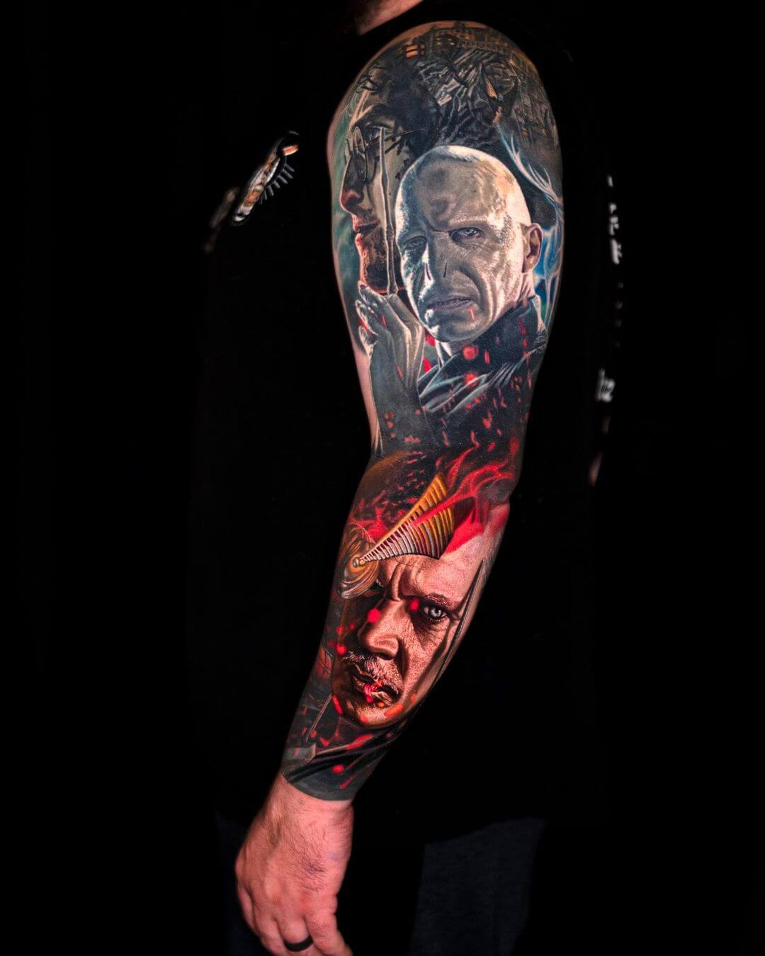 realism tattoo sleeve ideas for men