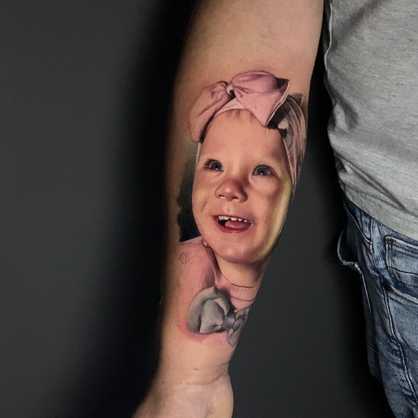 realistic portrait tattoo family