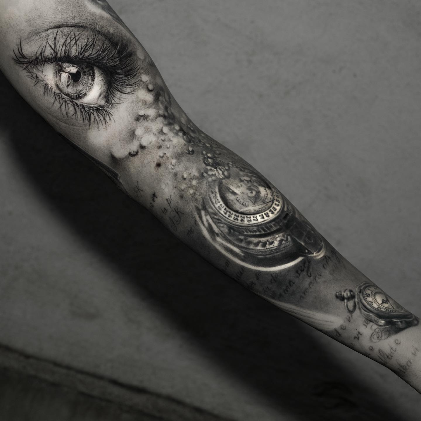 realistic tattoo eye sleeve