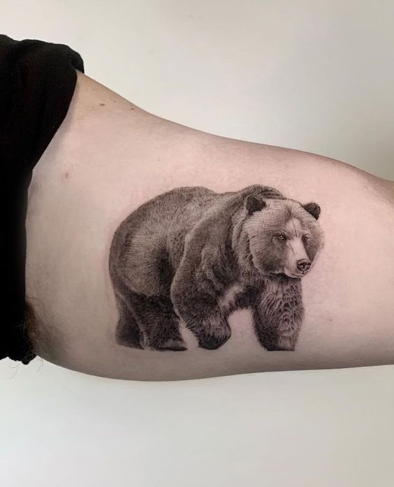 Watercolor bear Bold outlines will make it last  Bear tattoo  Traditional bear tattoo Tattoo designs