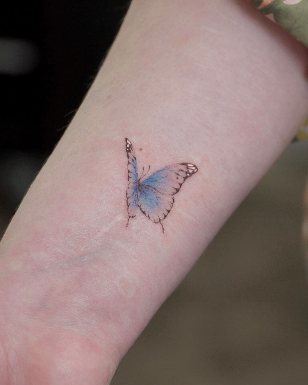 small blue butterfly tattoo meaning