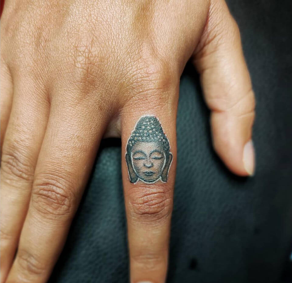 3RL finger webbing tattoo on myself : r/sticknpokes