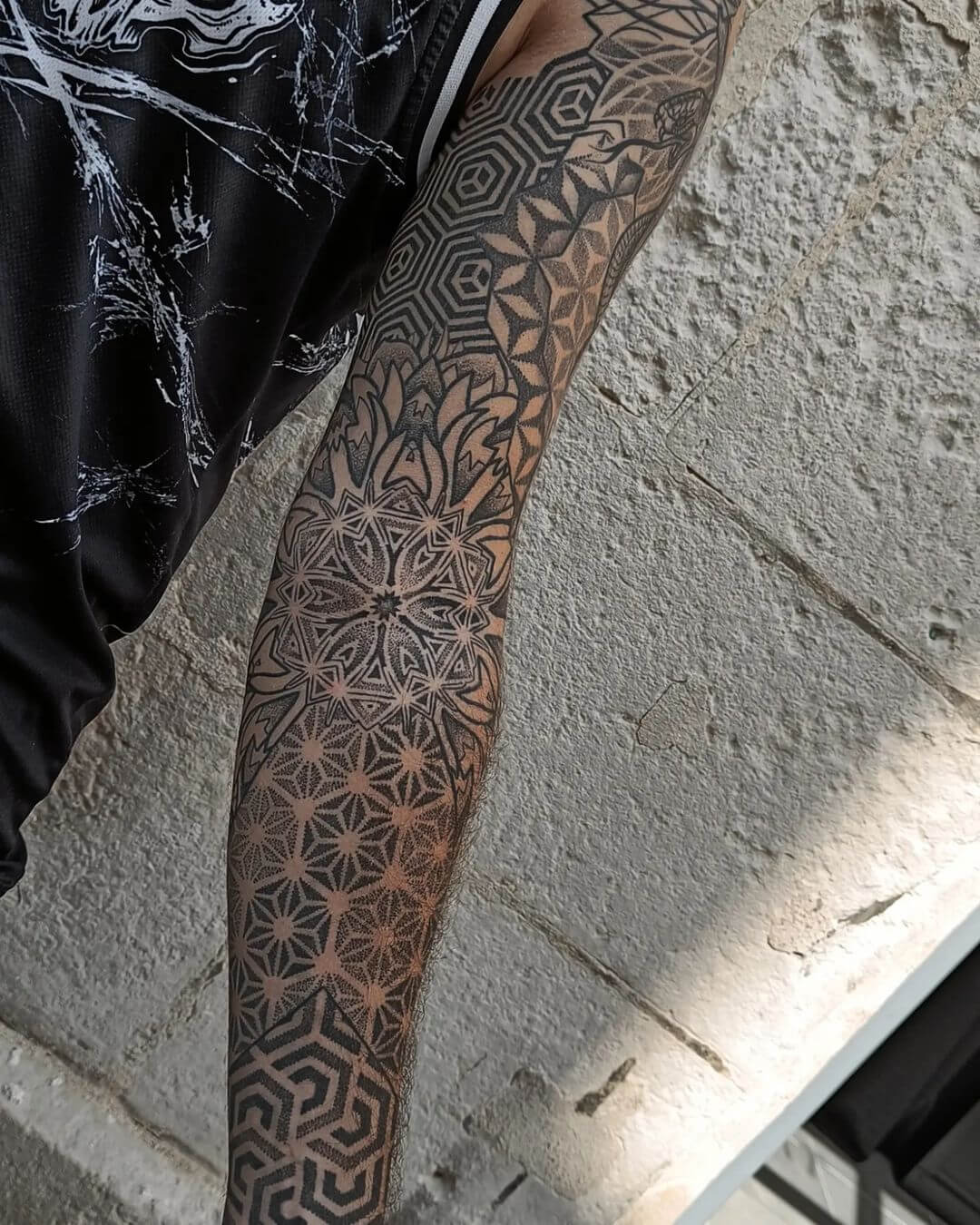 tattoo geometric sleeve for men