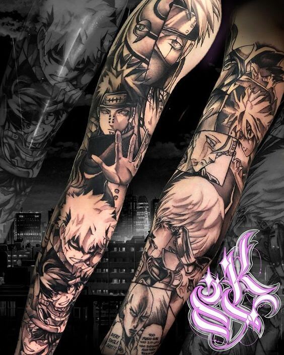 tattoo sleeve ideas anime